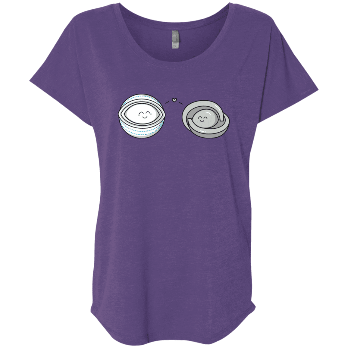 T-Shirts Purple Rush / X-Small Kawaii Timeless Mothership and Lifeboat Triblend Dolman Sleeve