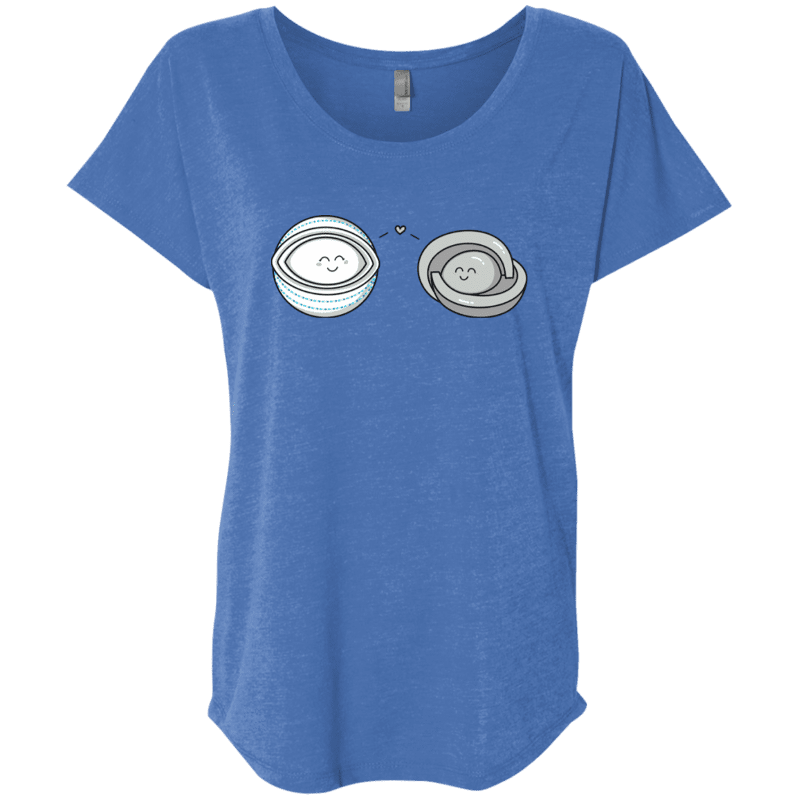 T-Shirts Vintage Royal / X-Small Kawaii Timeless Mothership and Lifeboat Triblend Dolman Sleeve