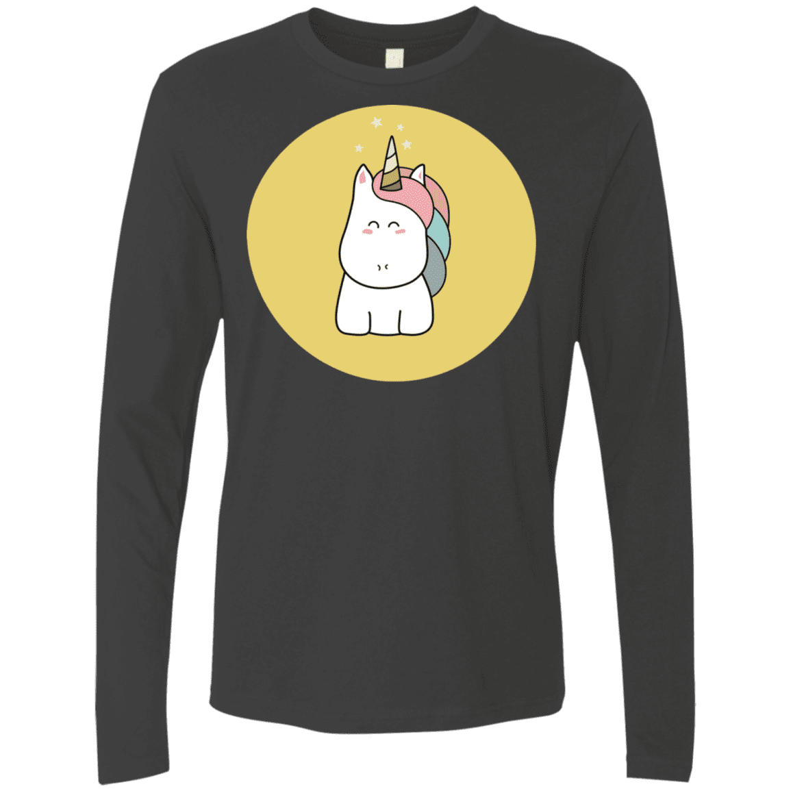 T-Shirts Heavy Metal / S Kawaii Unicorn Men's Premium Long Sleeve
