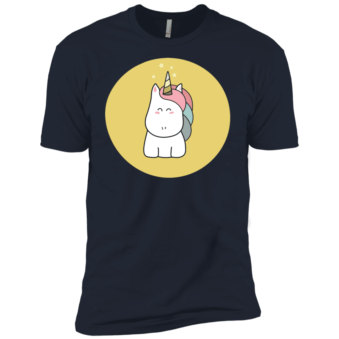 T-Shirts Midnight Navy / X-Small Kawaii Unicorn Men's Premium T-Shirt
