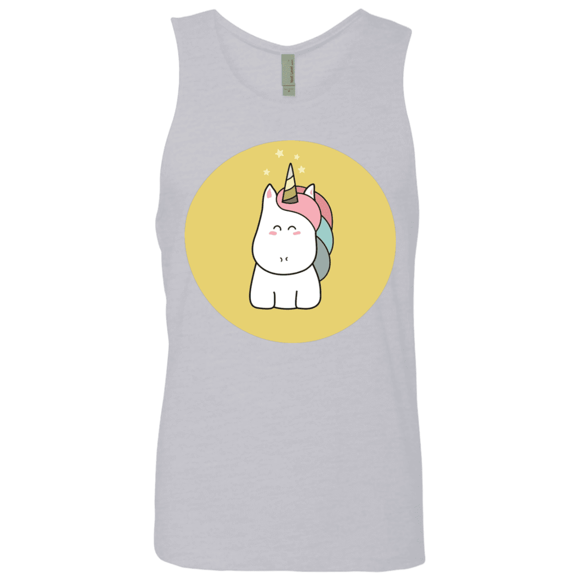 T-Shirts Heather Grey / S Kawaii Unicorn Men's Premium Tank Top