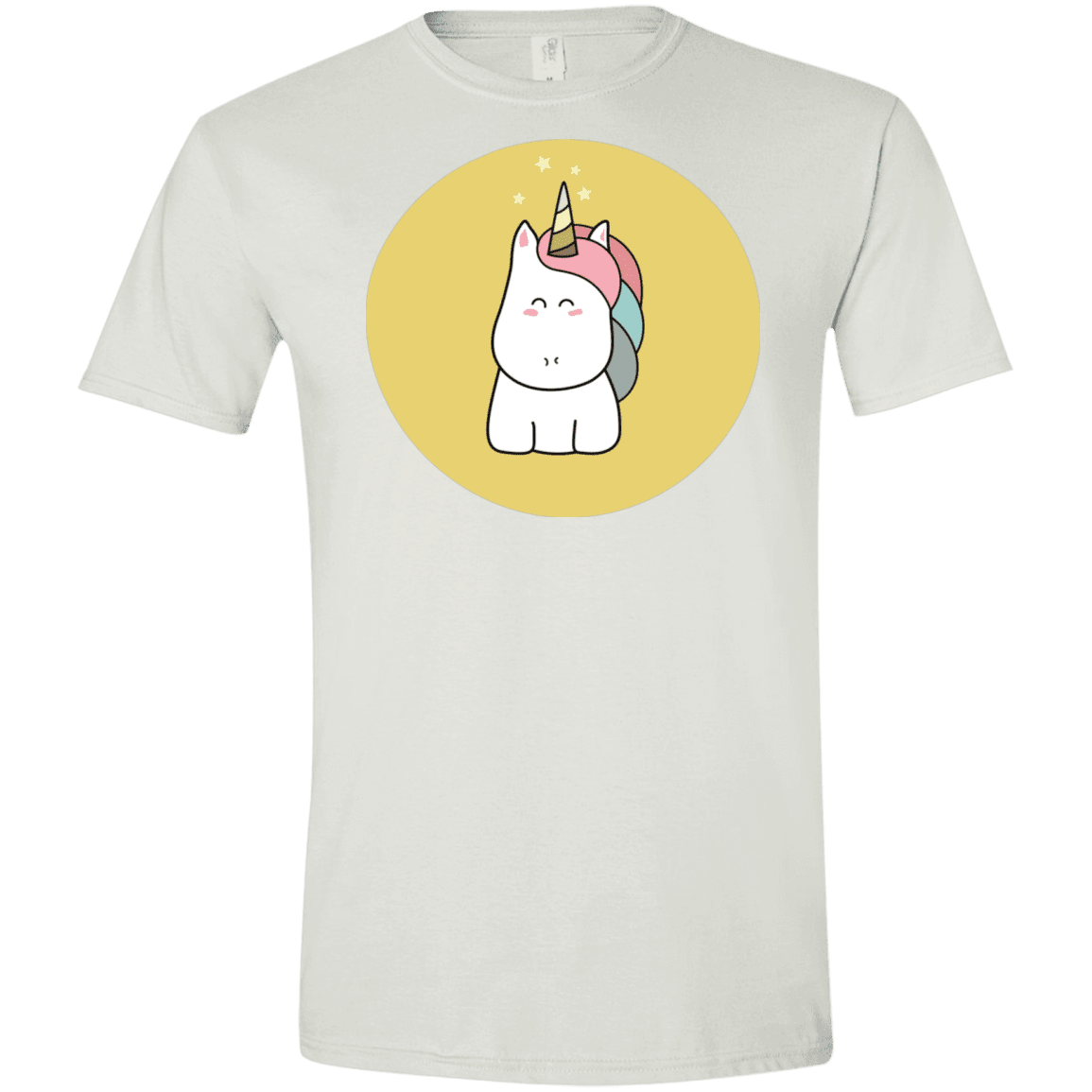 T-Shirts White / X-Small Kawaii Unicorn Men's Semi-Fitted Softstyle
