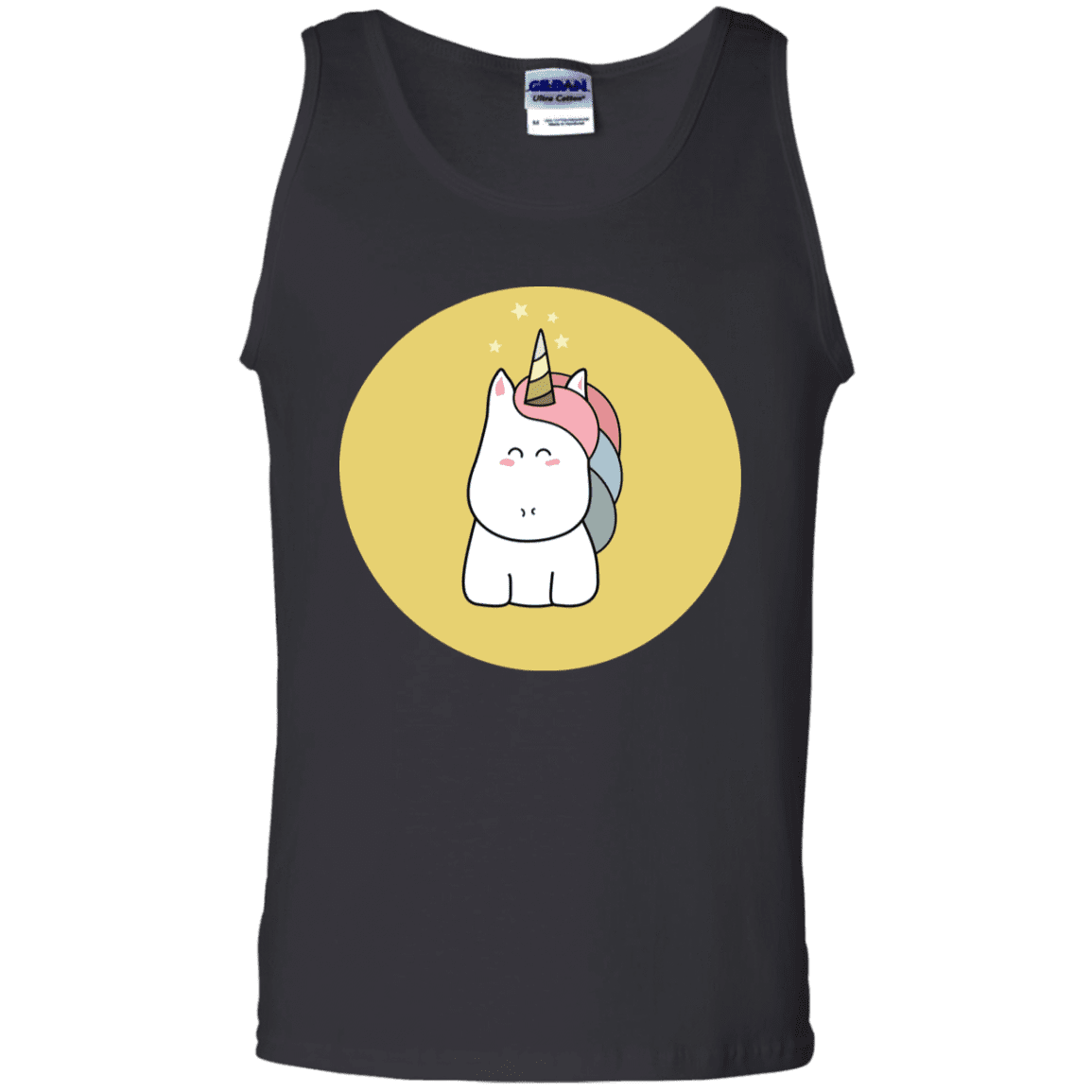 T-Shirts Black / S Kawaii Unicorn Men's Tank Top