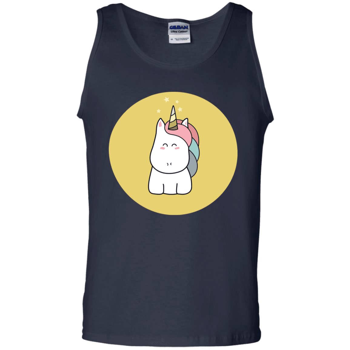 T-Shirts Navy / S Kawaii Unicorn Men's Tank Top