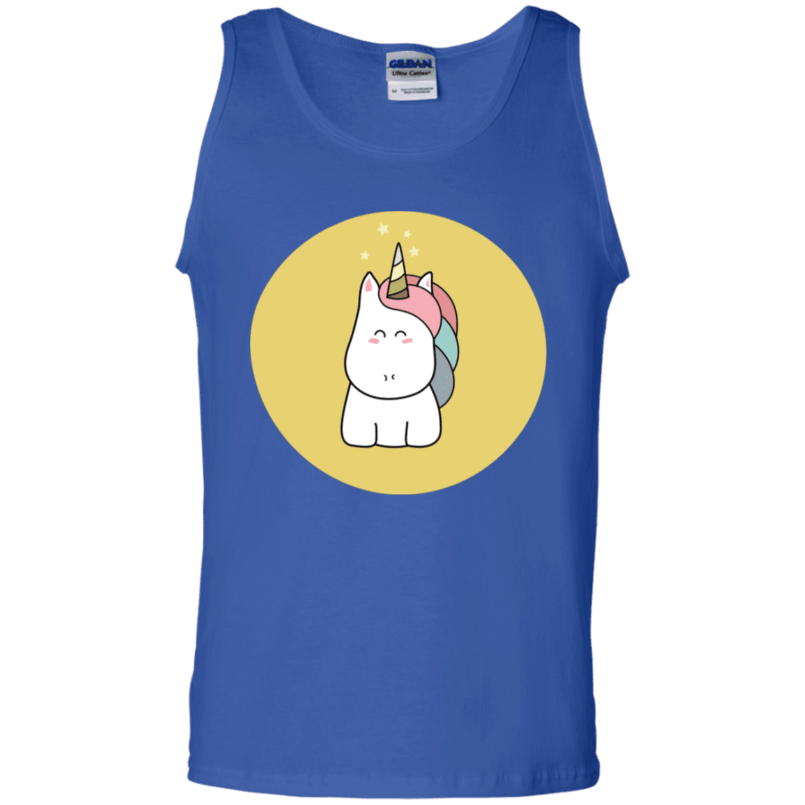 T-Shirts Royal / S Kawaii Unicorn Men's Tank Top