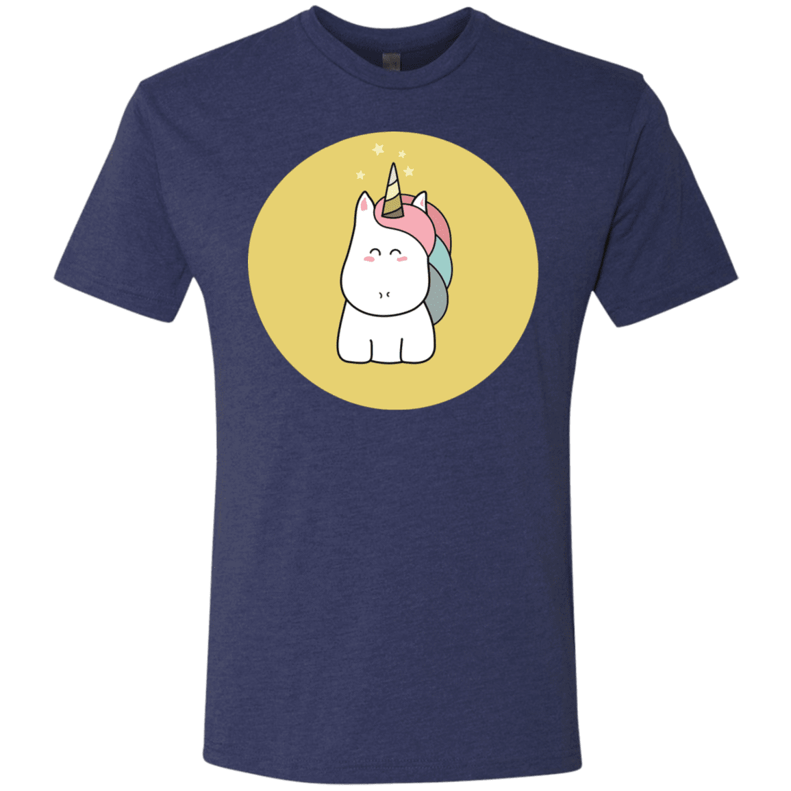 T-Shirts Vintage Navy / S Kawaii Unicorn Men's Triblend T-Shirt