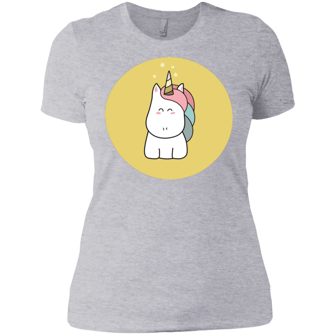 T-Shirts Heather Grey / X-Small Kawaii Unicorn Women's Premium T-Shirt