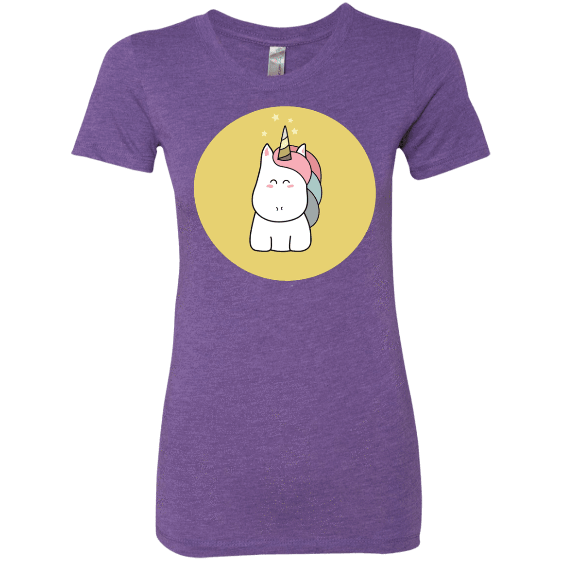 T-Shirts Purple Rush / S Kawaii Unicorn Women's Triblend T-Shirt