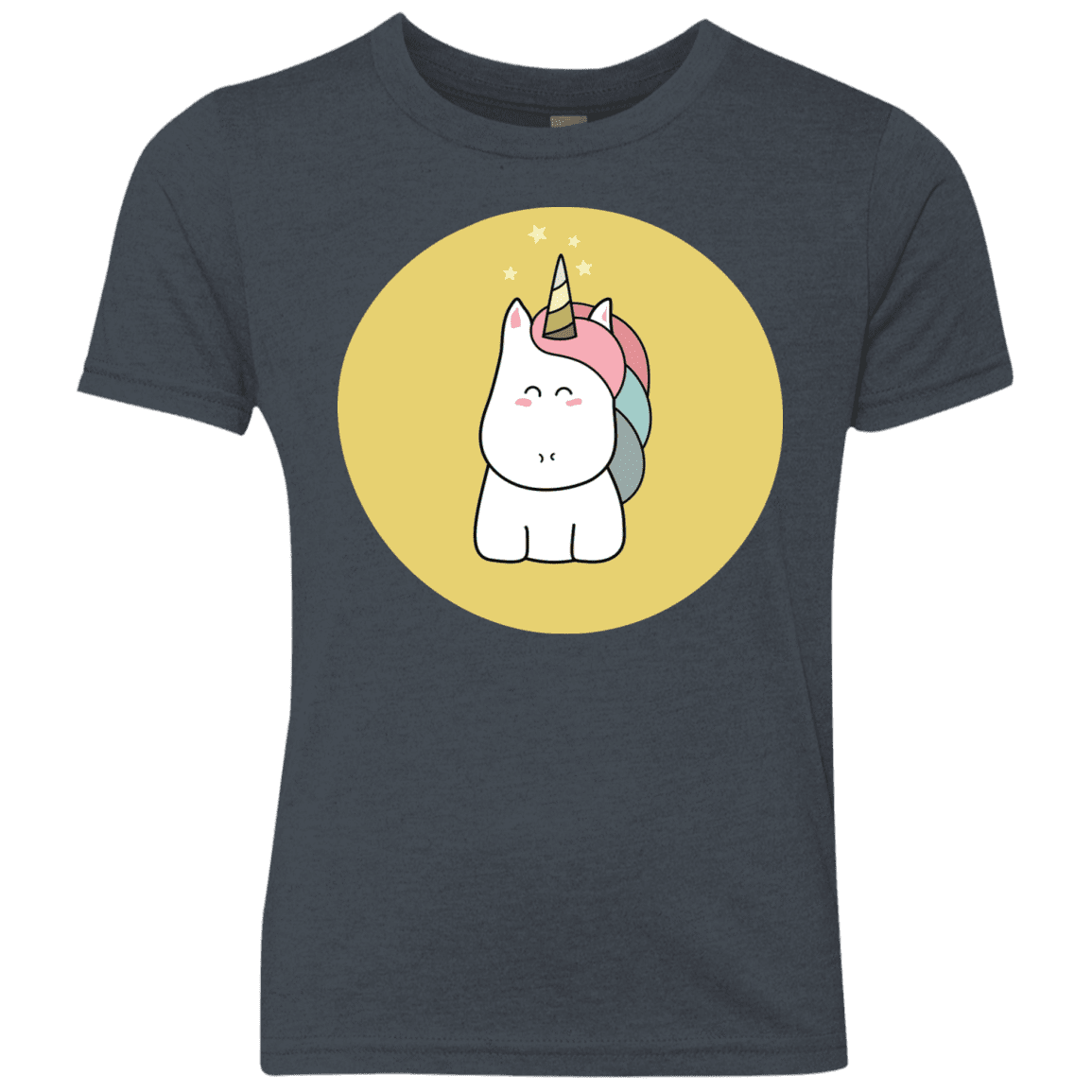 T-Shirts Vintage Navy / YXS Kawaii Unicorn Youth Triblend T-Shirt