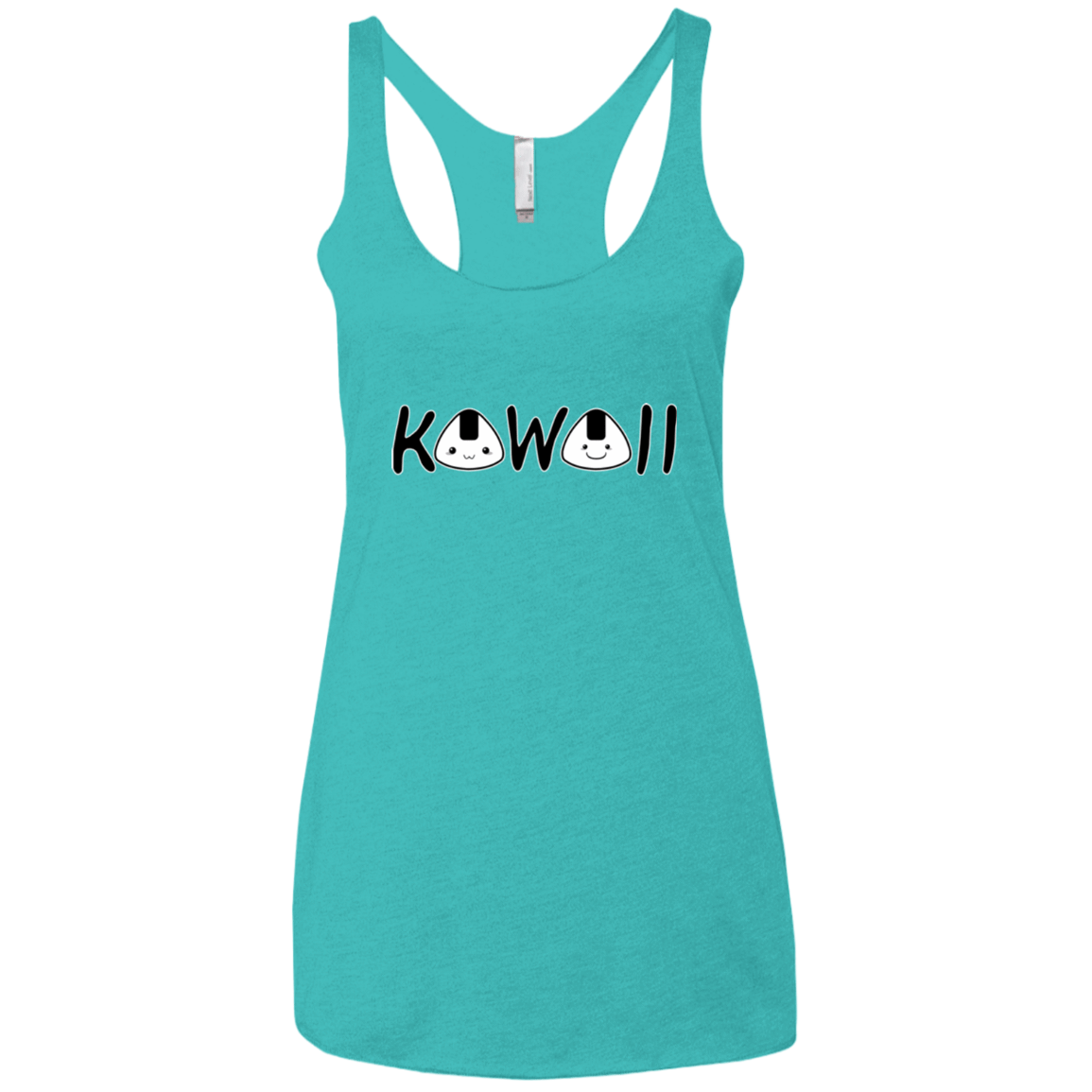T-Shirts Tahiti Blue / X-Small Kawaii Women's Triblend Racerback Tank