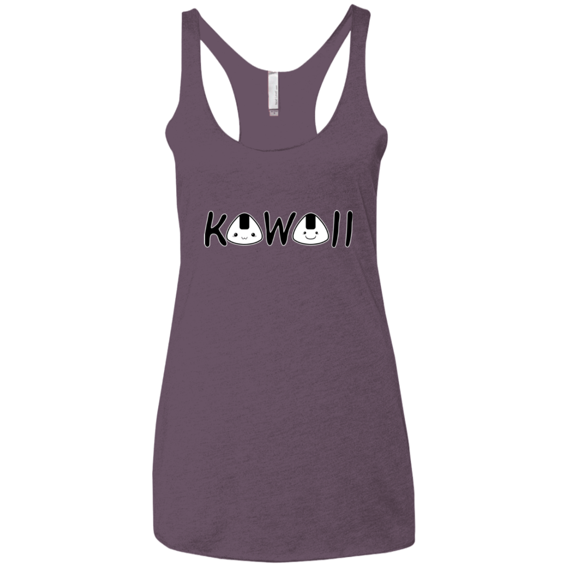 T-Shirts Vintage Purple / X-Small Kawaii Women's Triblend Racerback Tank