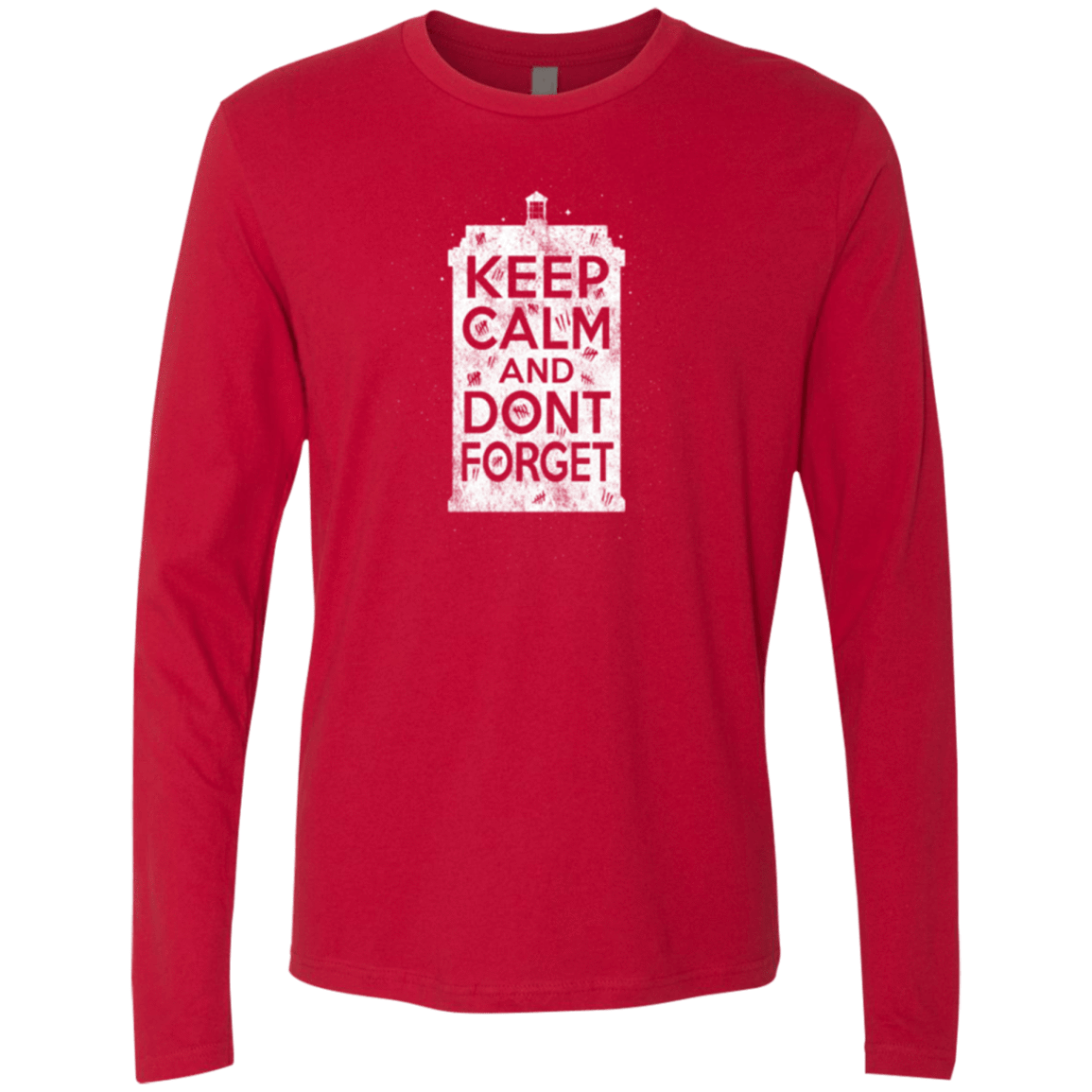 T-Shirts Red / Small KCDF Tardis Men's Premium Long Sleeve