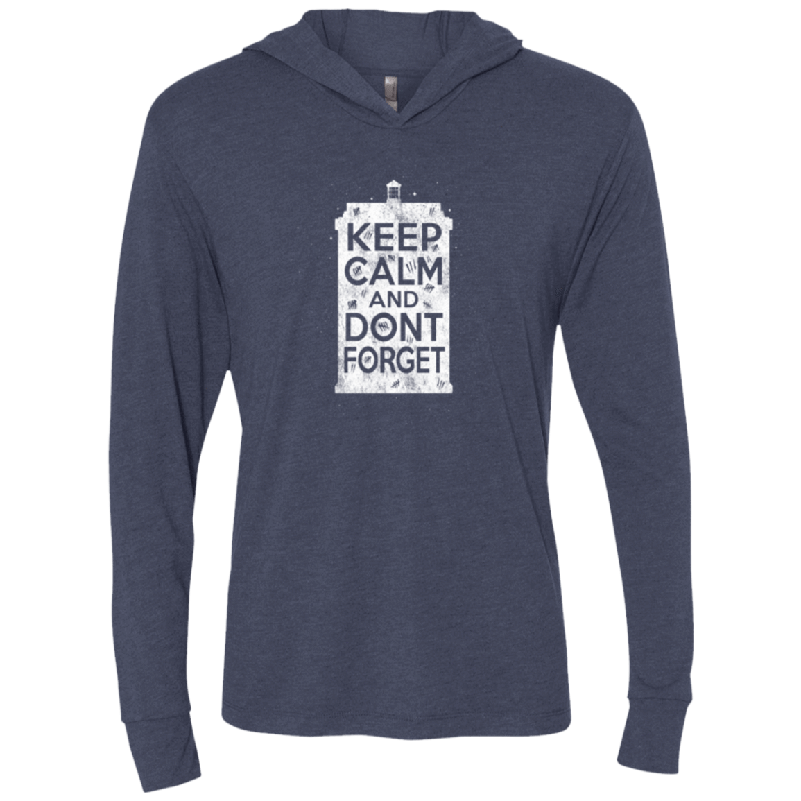 T-Shirts Vintage Navy / X-Small KCDF Tardis Triblend Long Sleeve Hoodie Tee