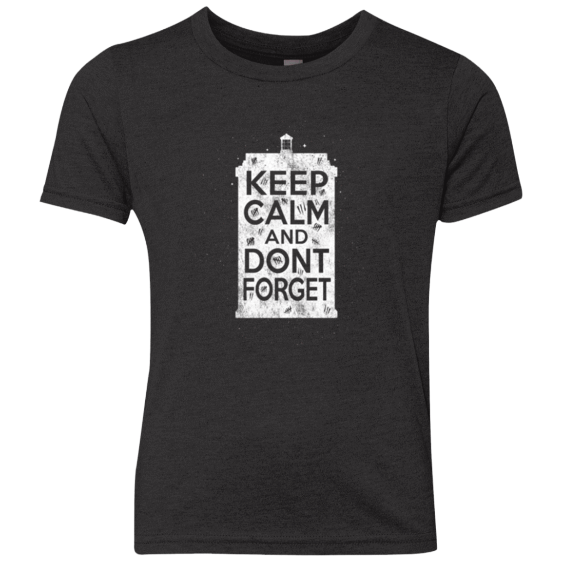 T-Shirts Vintage Black / YXS KCDF Tardis Youth Triblend T-Shirt