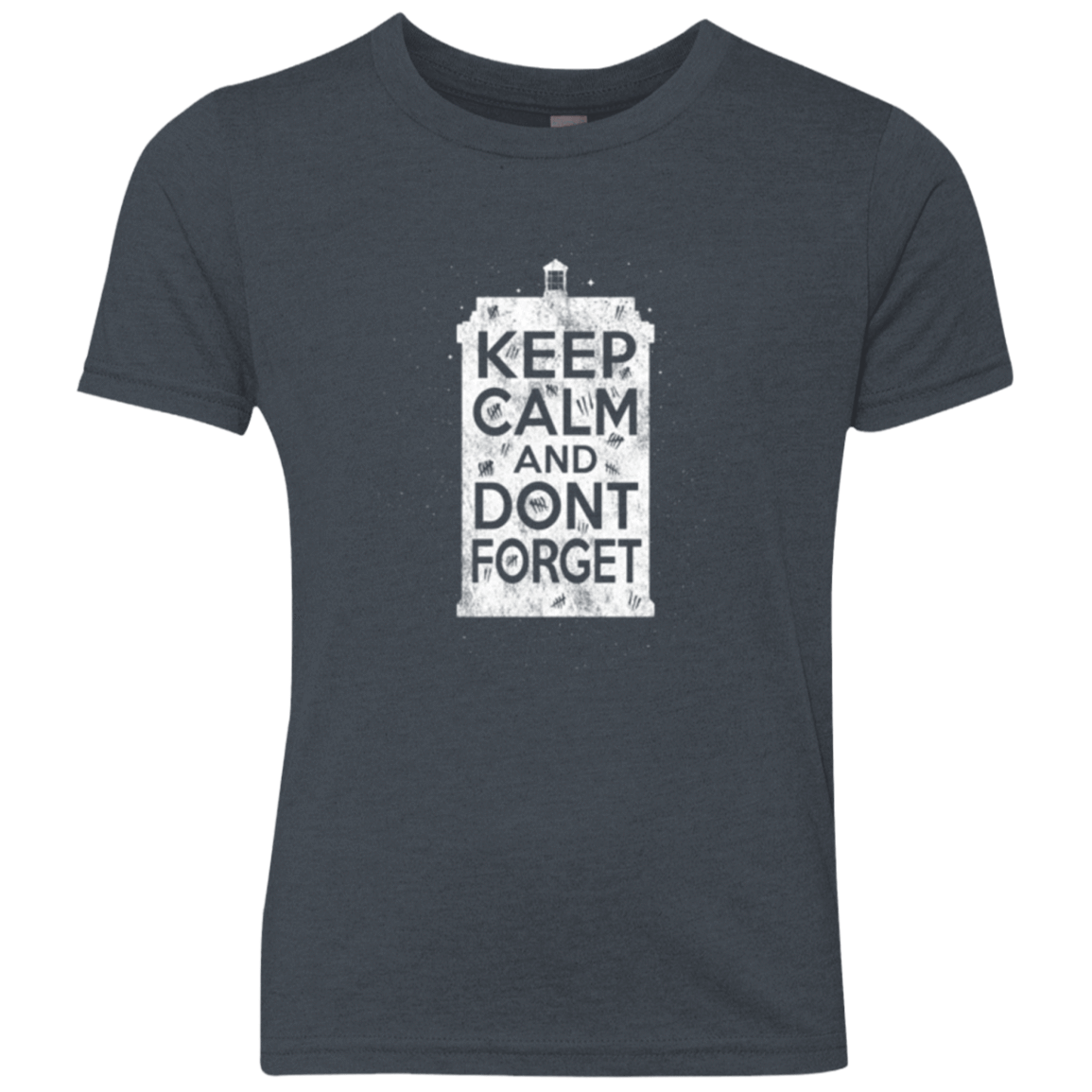 T-Shirts Vintage Navy / YXS KCDF Tardis Youth Triblend T-Shirt