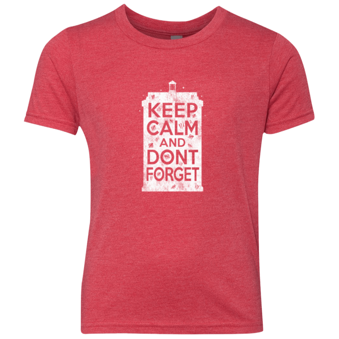 T-Shirts Vintage Red / YXS KCDF Tardis Youth Triblend T-Shirt
