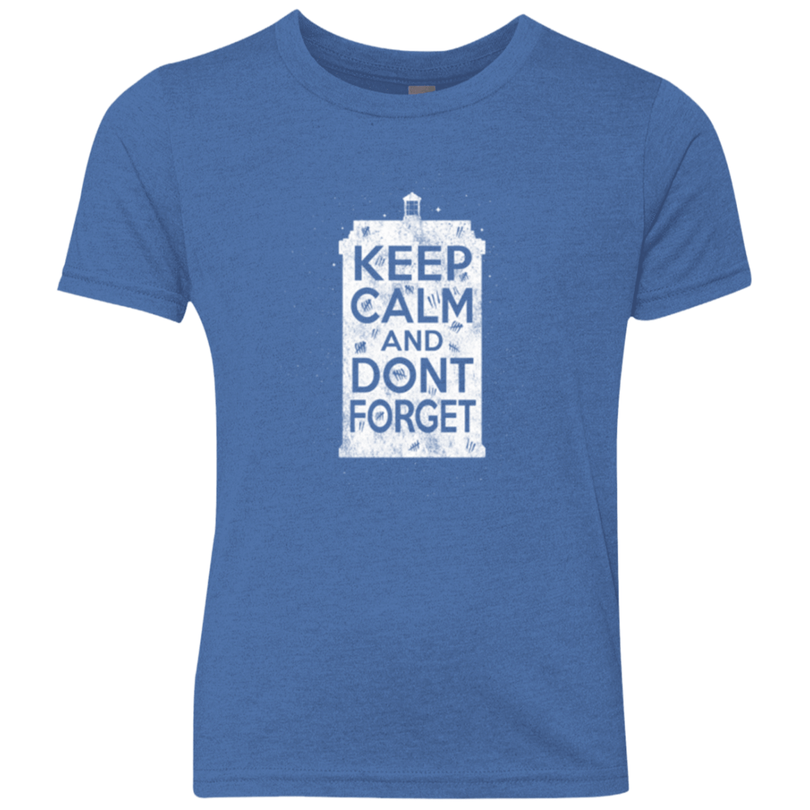 T-Shirts Vintage Royal / YXS KCDF Tardis Youth Triblend T-Shirt