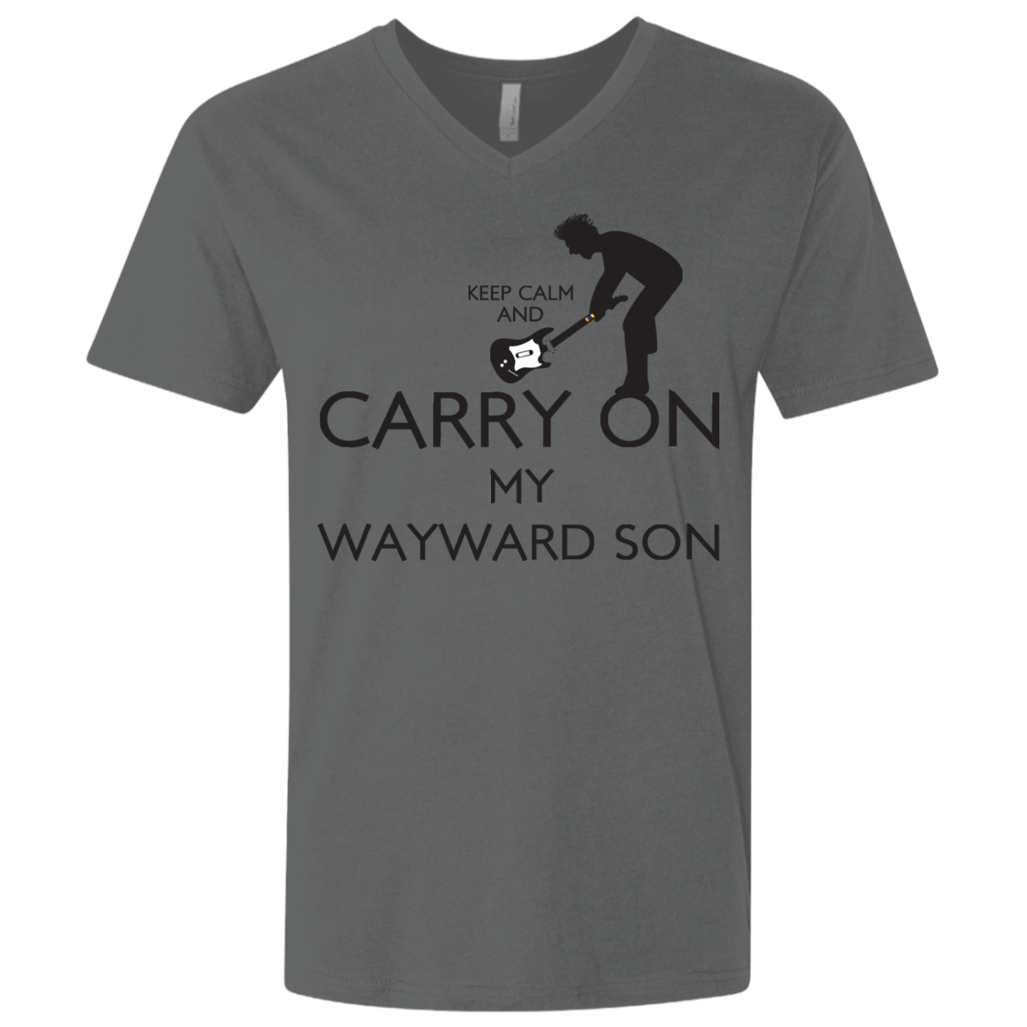 T-Shirts Heavy Metal / X-Small Keep Calm and Carry On My Wayward Son! Men's Premium V-Neck