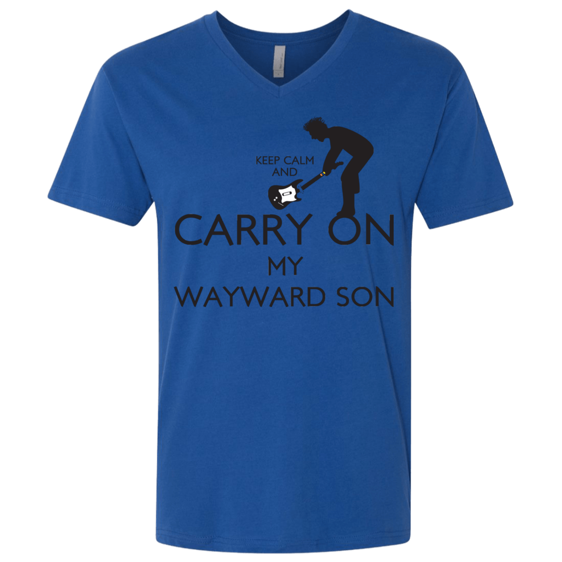 T-Shirts Royal / X-Small Keep Calm and Carry On My Wayward Son! Men's Premium V-Neck