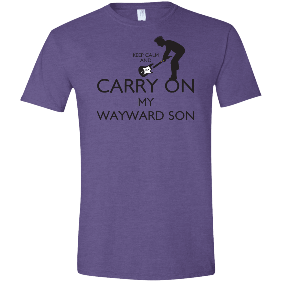 T-Shirts Heather Purple / S Keep Calm and Carry On My Wayward Son! Men's Semi-Fitted Softstyle