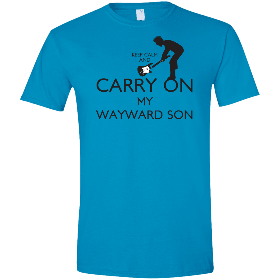 T-Shirts Sapphire / S Keep Calm and Carry On My Wayward Son! Men's Semi-Fitted Softstyle