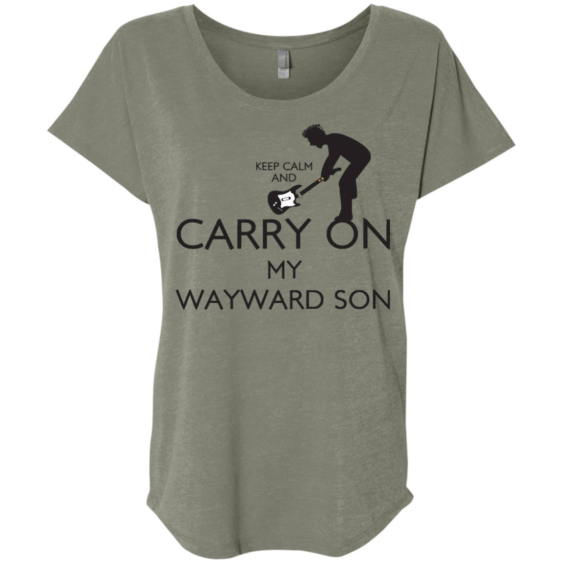 T-Shirts Venetian Grey / X-Small Keep Calm and Carry On My Wayward Son! Triblend Dolman Sleeve