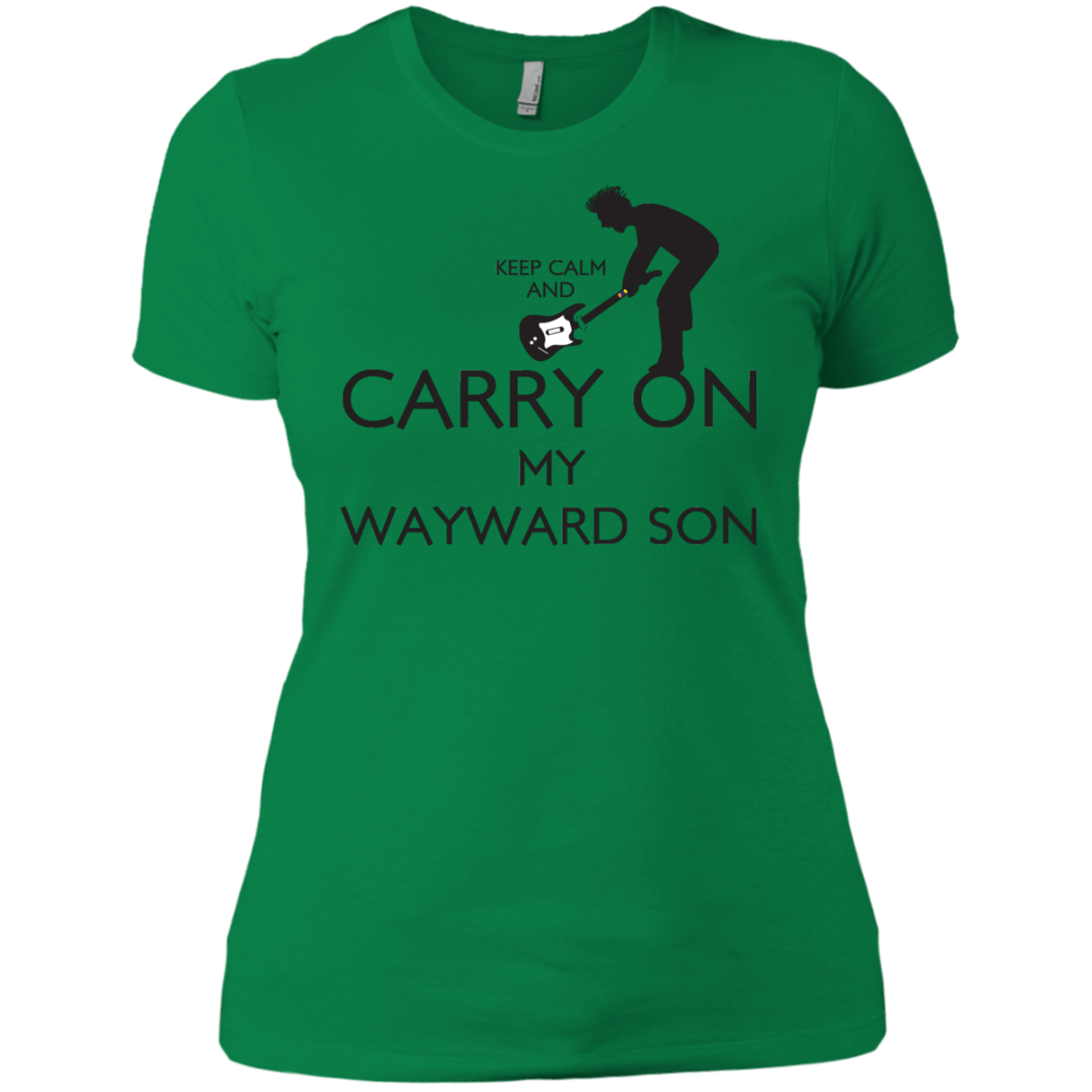 T-Shirts Kelly Green / X-Small Keep Calm and Carry On My Wayward Son! Women's Premium T-Shirt