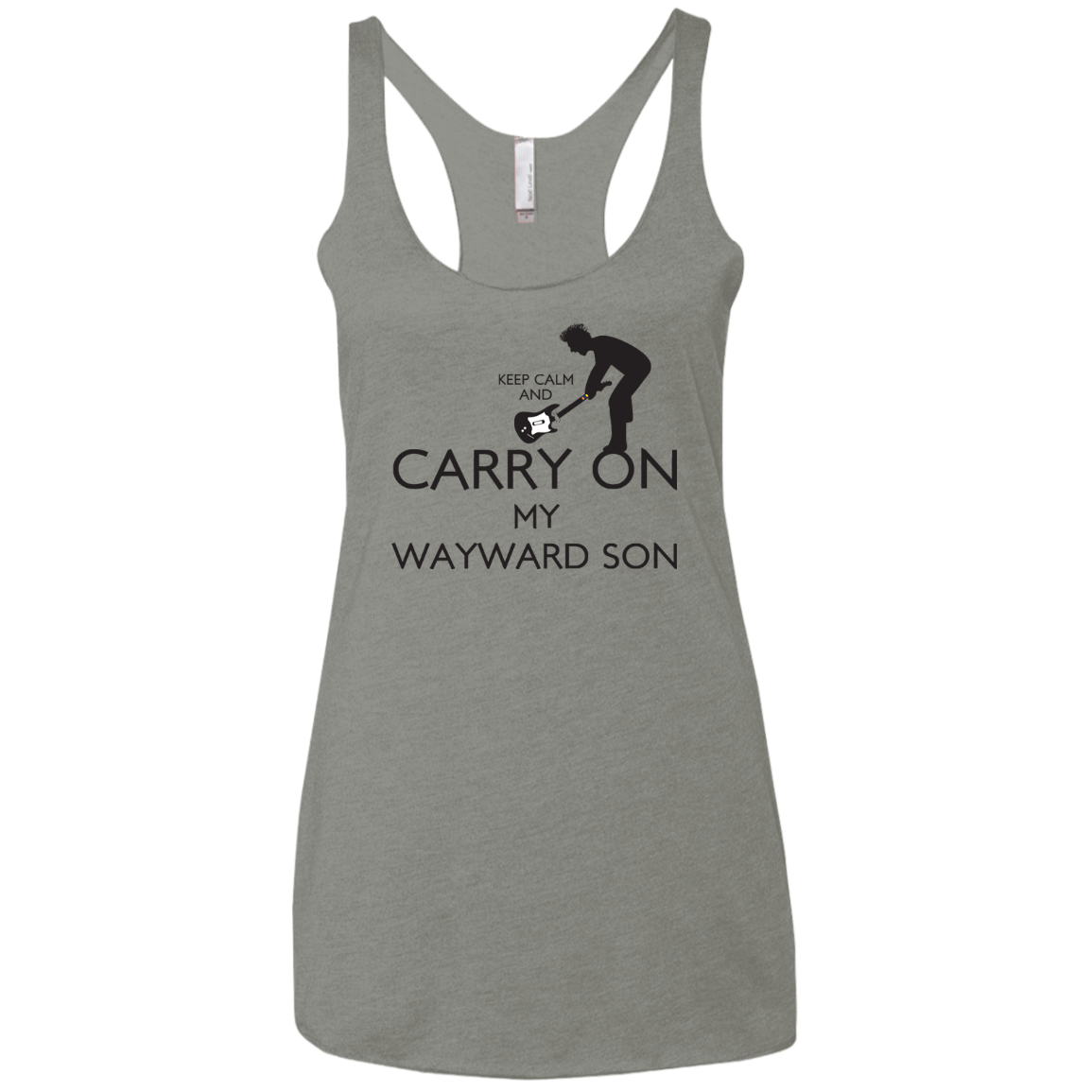 T-Shirts Venetian Grey / X-Small Keep Calm and Carry On My Wayward Son! Women's Triblend Racerback Tank
