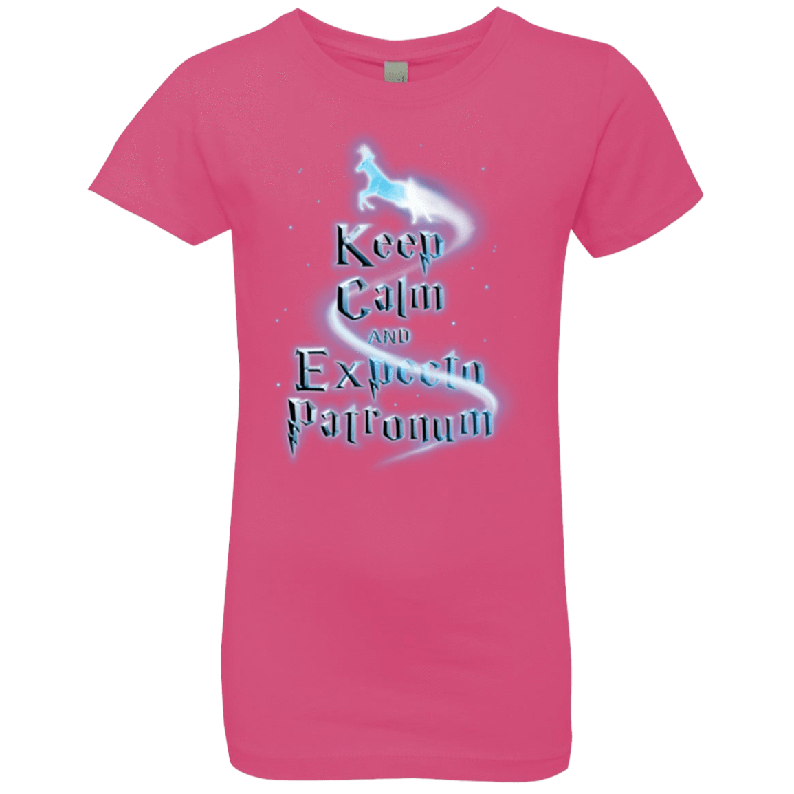 T-Shirts Hot Pink / YXS Keep Calm and Expecto Patronum Girls Premium T-Shirt