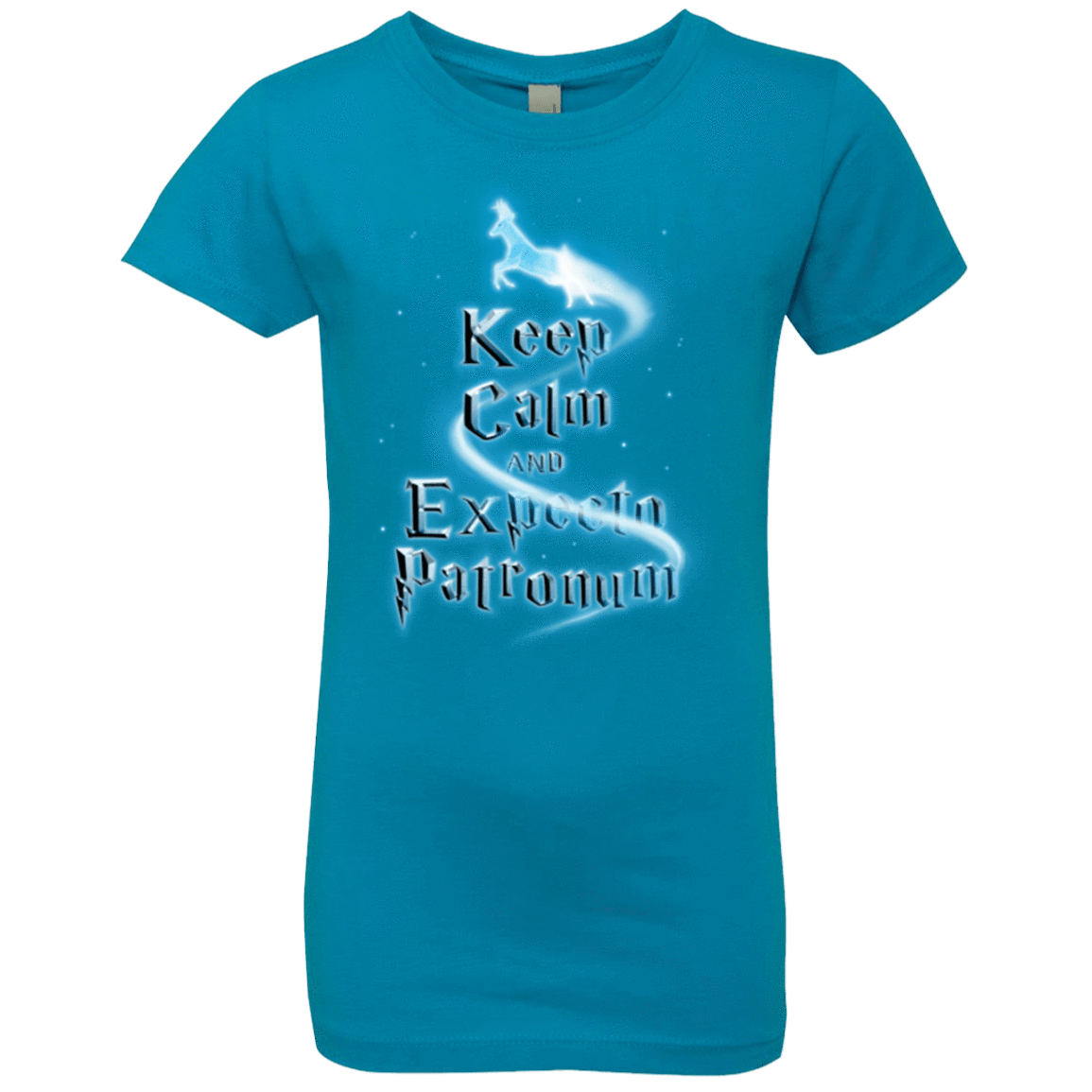 T-Shirts Turquoise / YXS Keep Calm and Expecto Patronum Girls Premium T-Shirt
