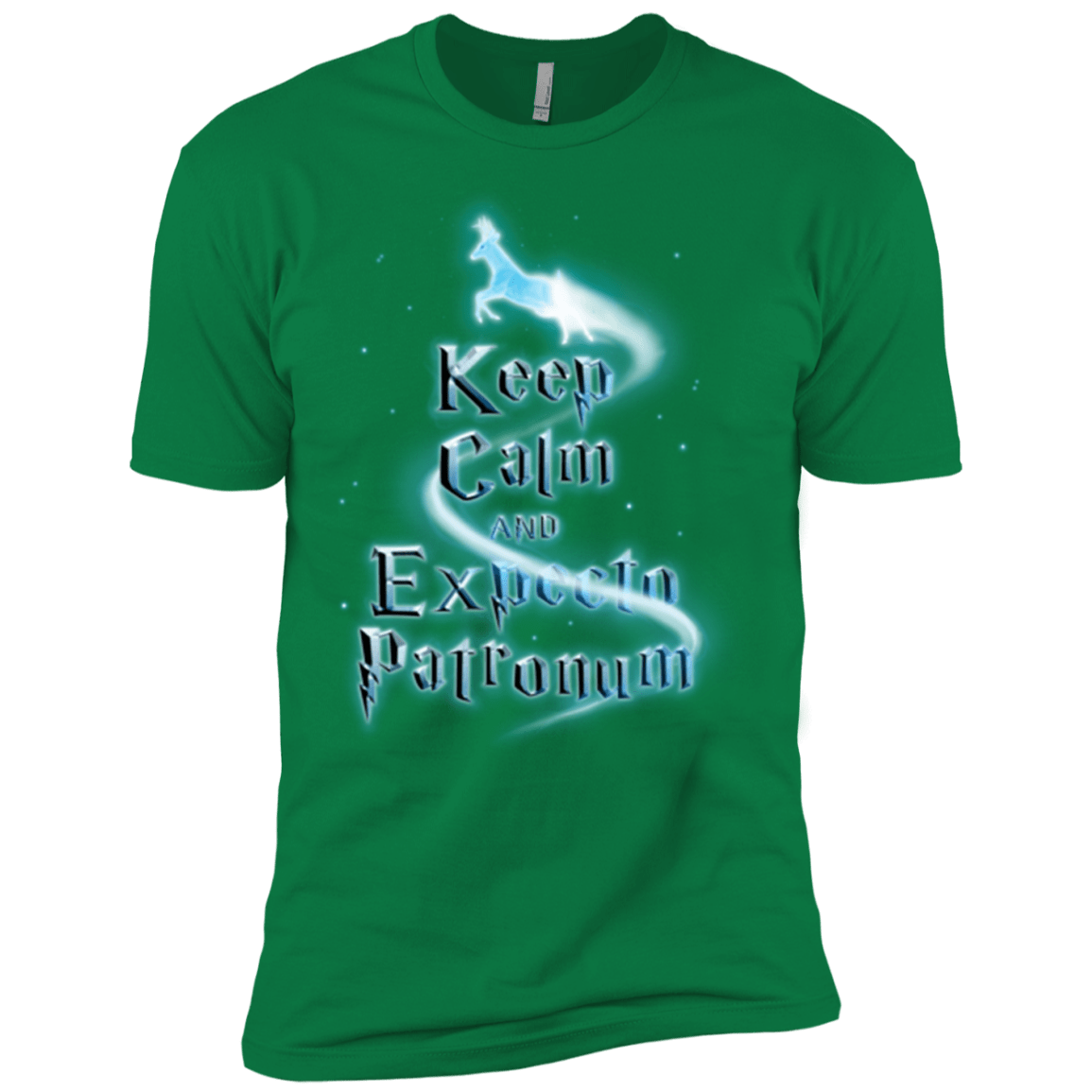 T-Shirts Kelly Green / X-Small Keep Calm and Expecto Patronum Men's Premium T-Shirt