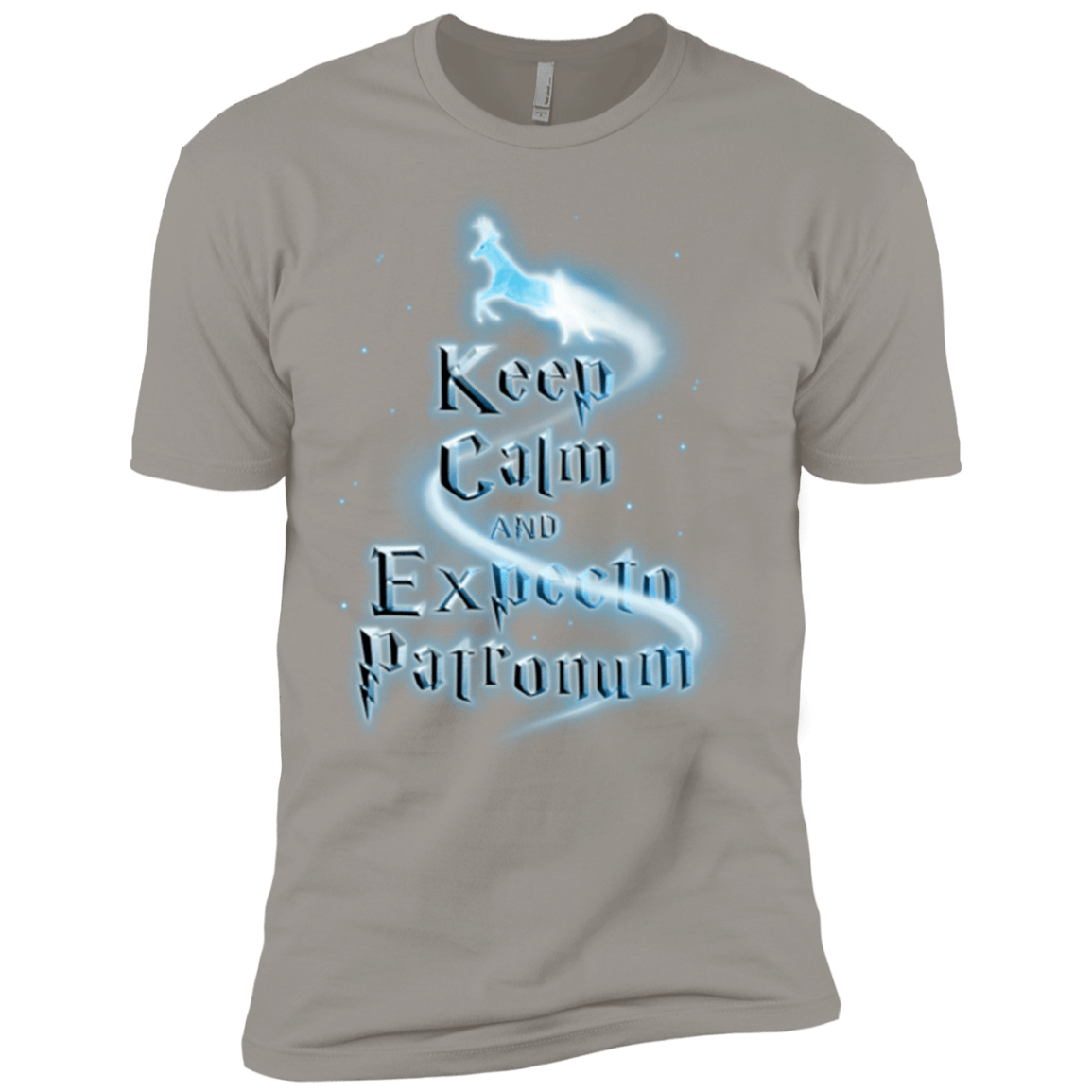 T-Shirts Light Grey / X-Small Keep Calm and Expecto Patronum Men's Premium T-Shirt
