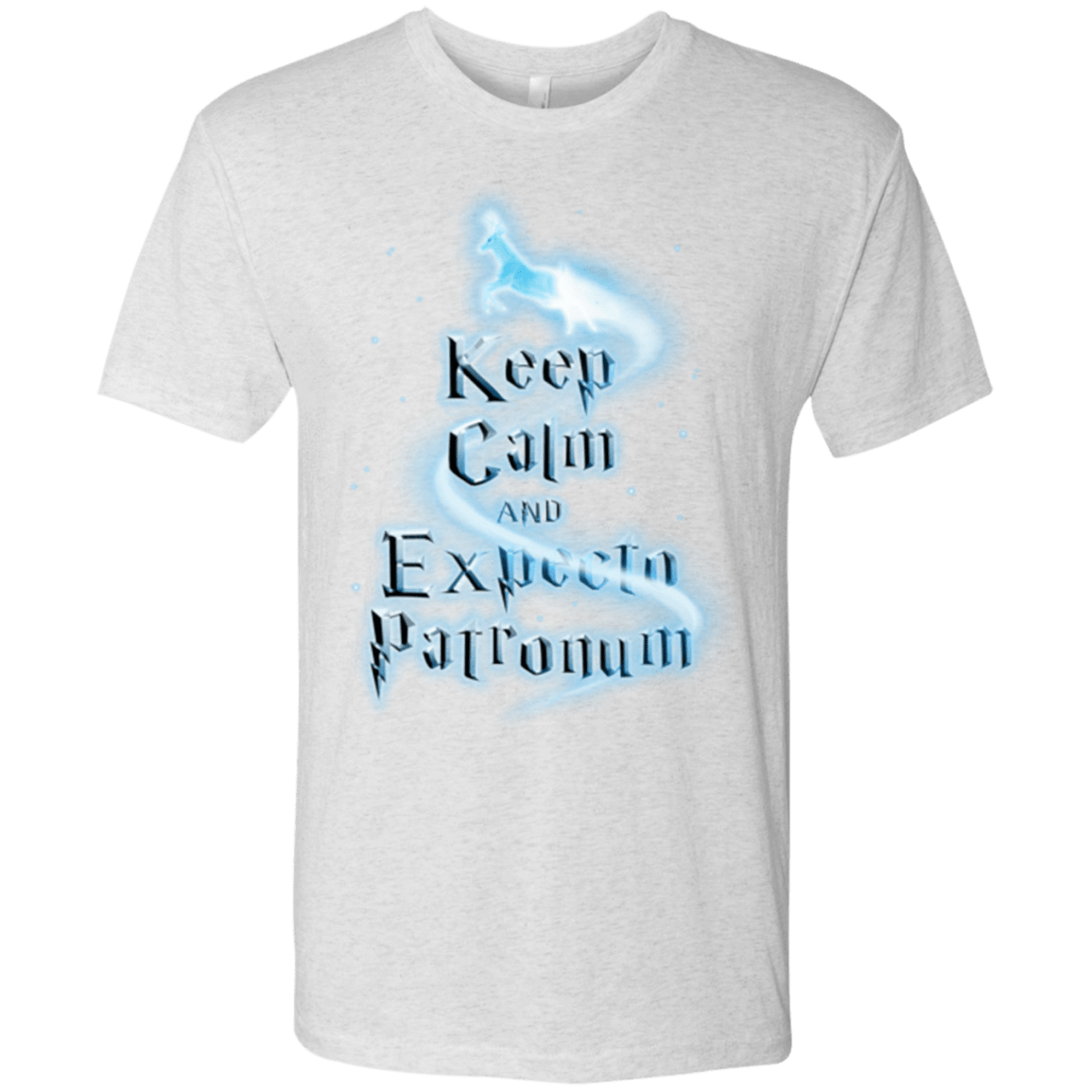 T-Shirts Heather White / Small Keep Calm and Expecto Patronum Men's Triblend T-Shirt