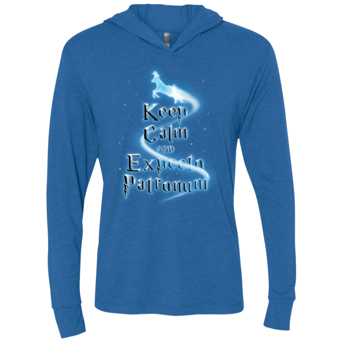 T-Shirts Vintage Royal / X-Small Keep Calm and Expecto Patronum Triblend Long Sleeve Hoodie Tee