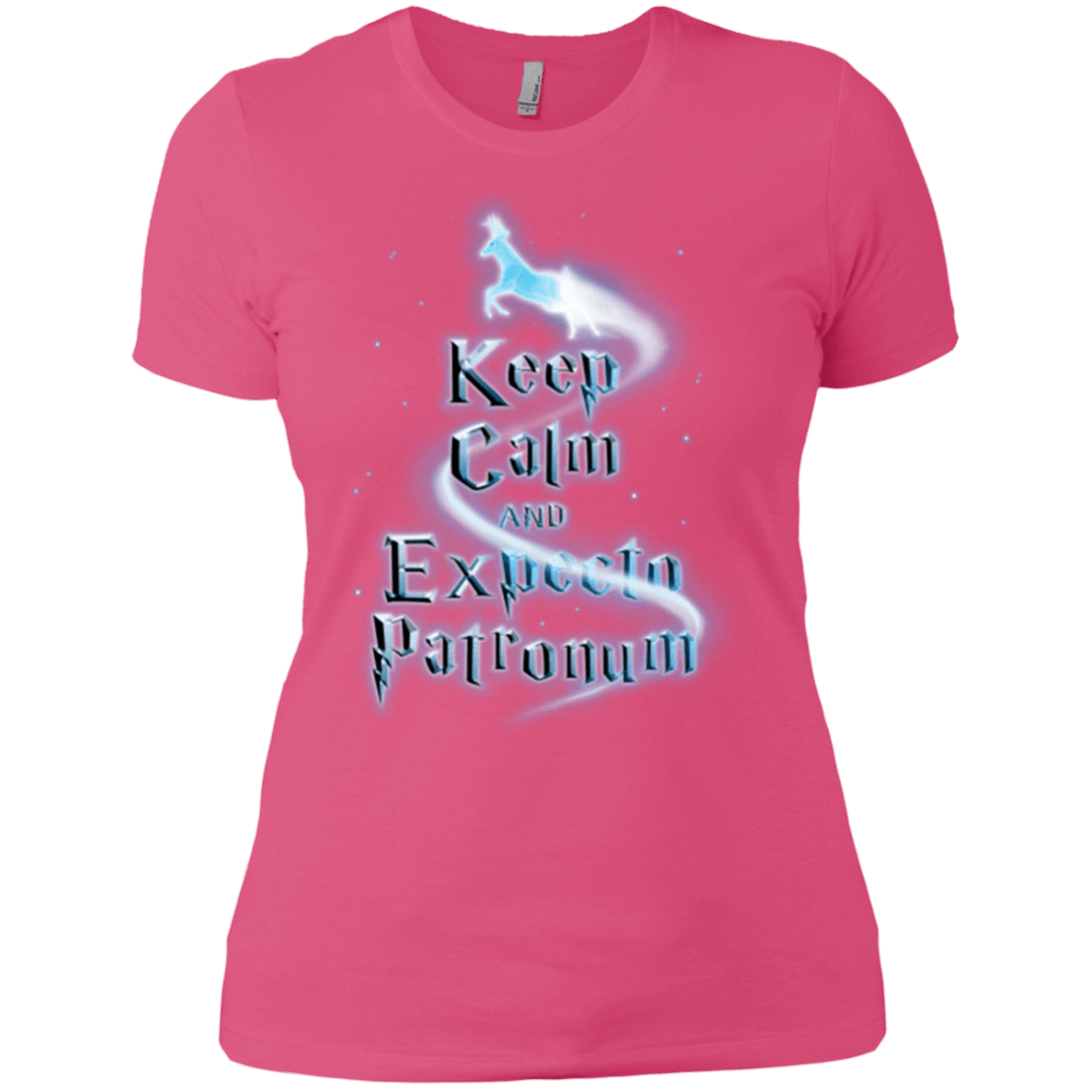 T-Shirts Hot Pink / X-Small Keep Calm and Expecto Patronum Women's Premium T-Shirt