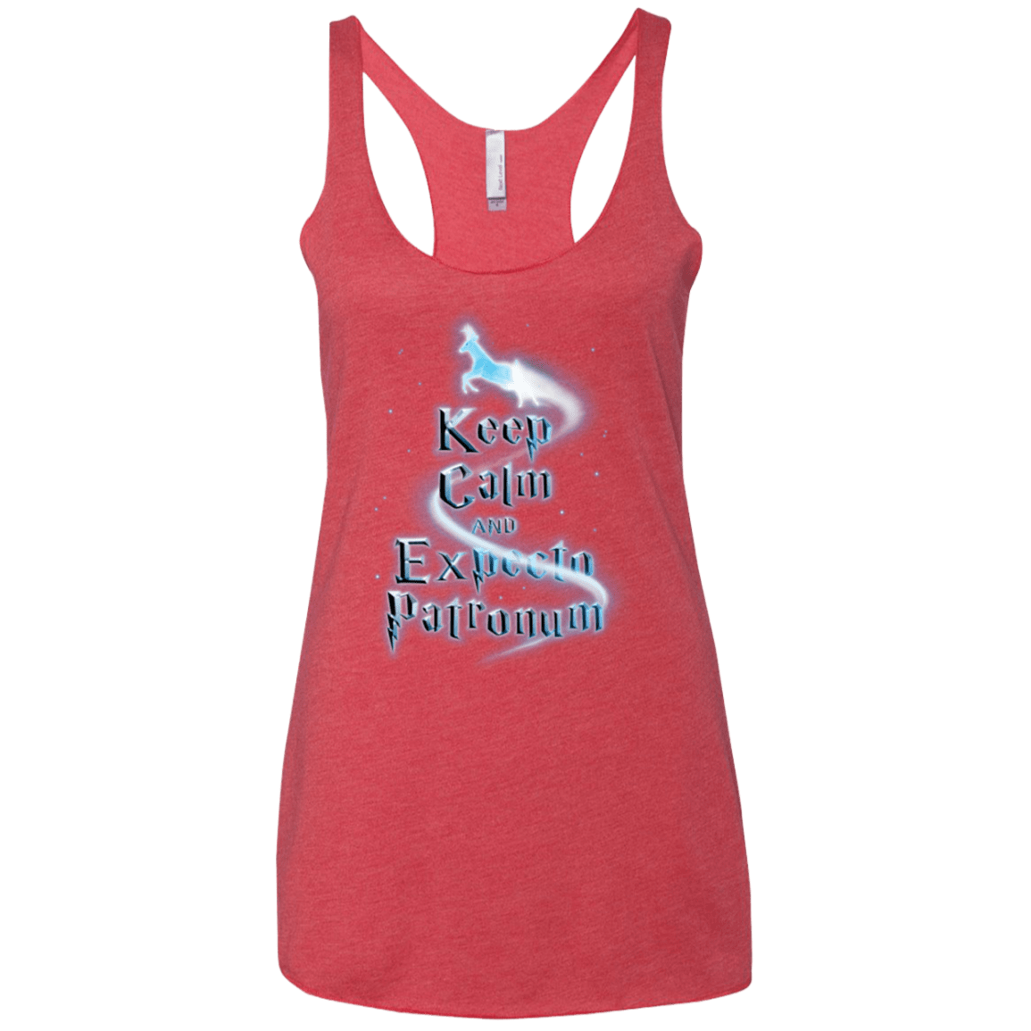 T-Shirts Vintage Red / X-Small Keep Calm and Expecto Patronum Women's Triblend Racerback Tank
