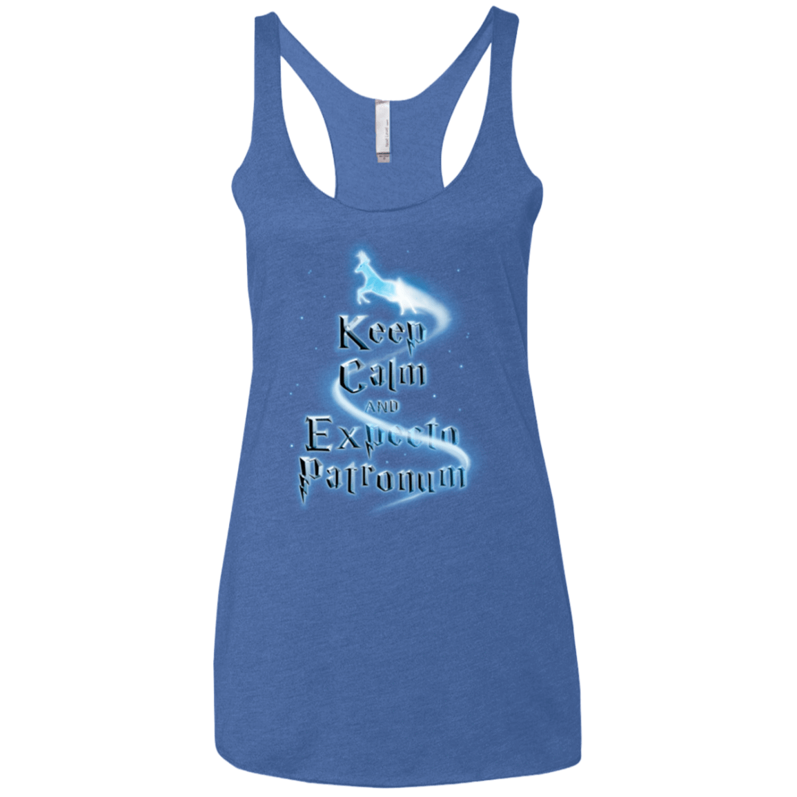 T-Shirts Vintage Royal / X-Small Keep Calm and Expecto Patronum Women's Triblend Racerback Tank