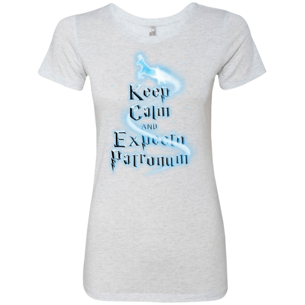 T-Shirts Heather White / Small Keep Calm and Expecto Patronum Women's Triblend T-Shirt