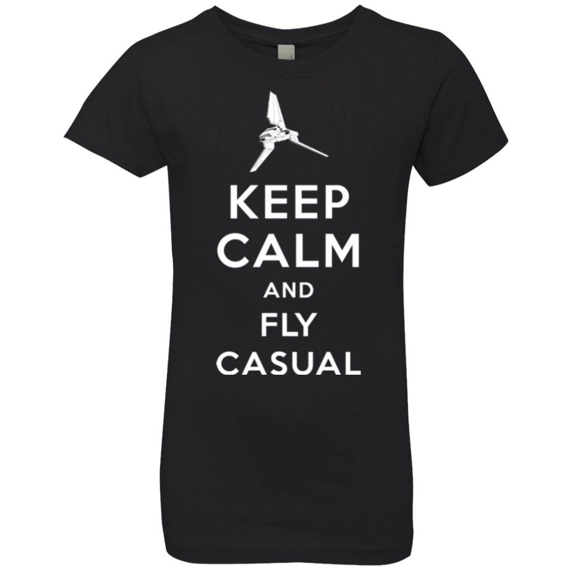 T-Shirts Black / YXS Keep Calm and Fly Casual Girls Premium T-Shirt