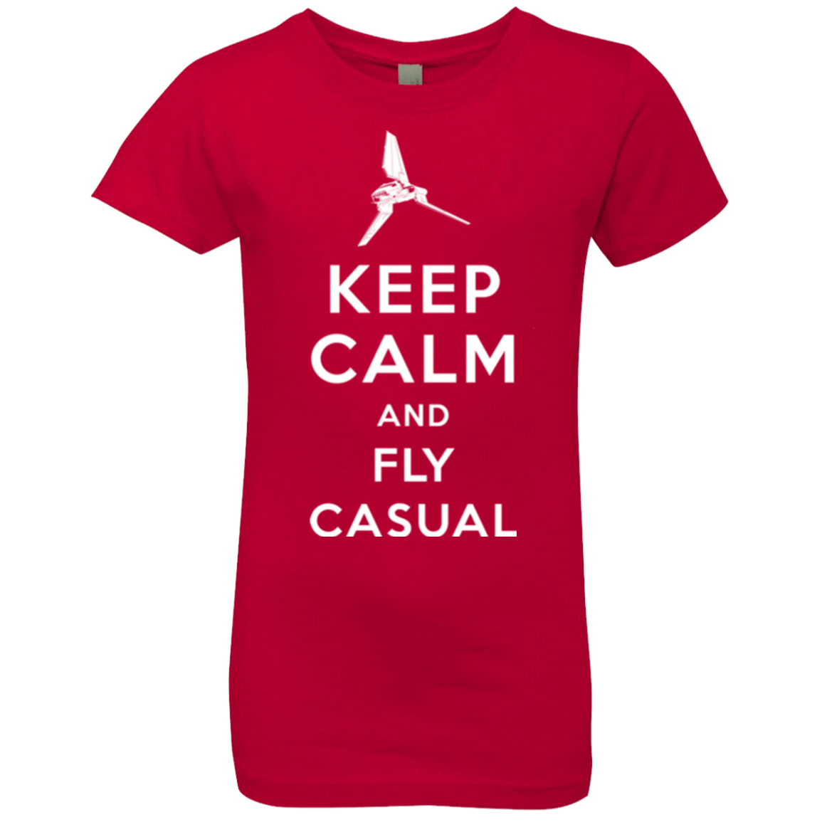 T-Shirts Red / YXS Keep Calm and Fly Casual Girls Premium T-Shirt