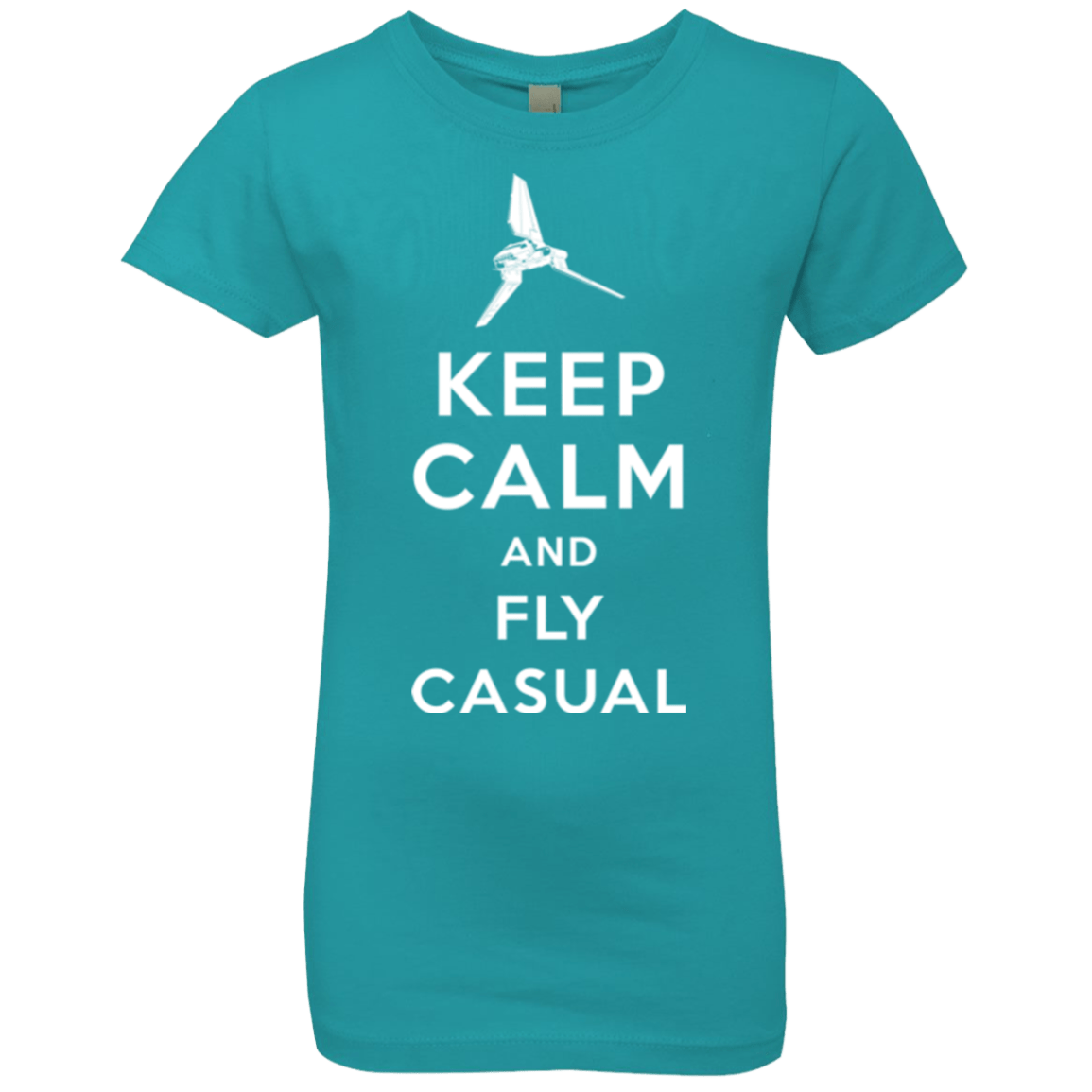 T-Shirts Tahiti Blue / YXS Keep Calm and Fly Casual Girls Premium T-Shirt