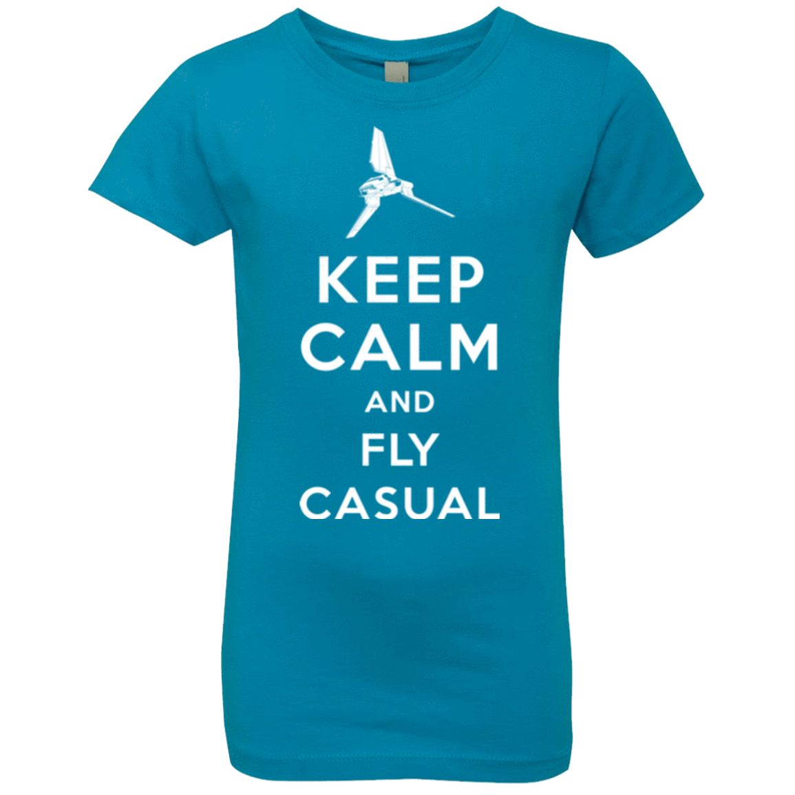 T-Shirts Turquoise / YXS Keep Calm and Fly Casual Girls Premium T-Shirt
