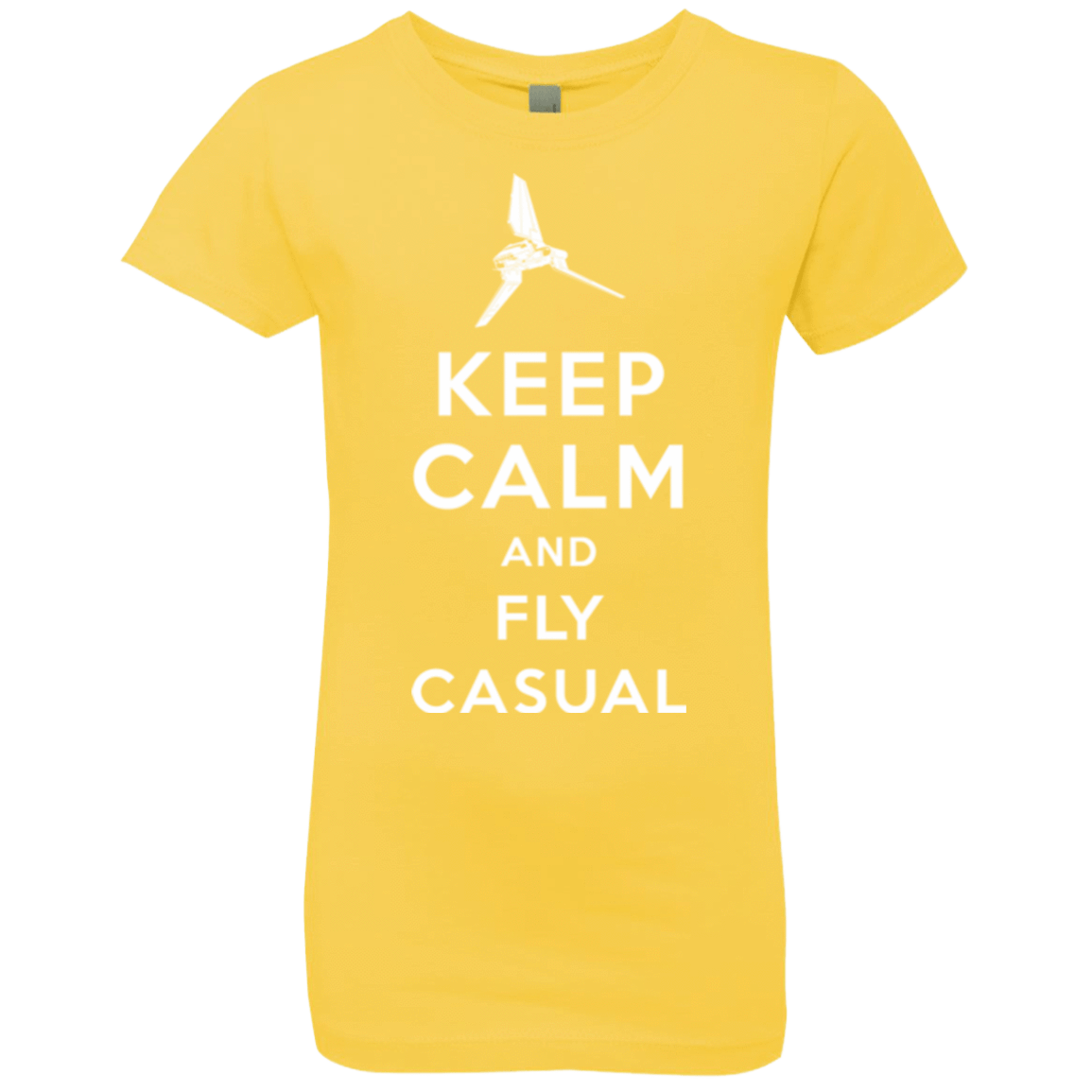 T-Shirts Vibrant Yellow / YXS Keep Calm and Fly Casual Girls Premium T-Shirt