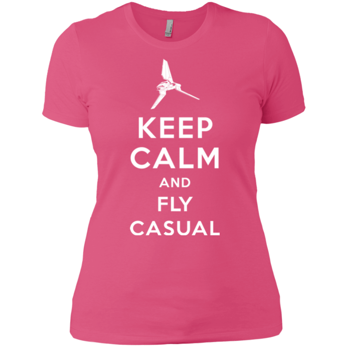 T-Shirts Hot Pink / X-Small Keep Calm and Fly Casual Women's Premium T-Shirt