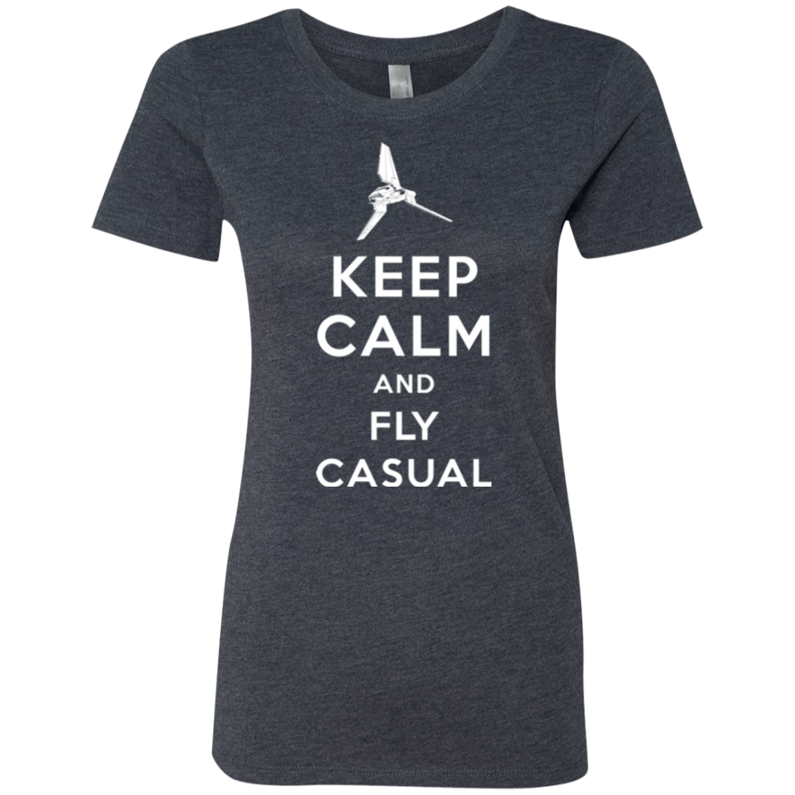 T-Shirts Vintage Navy / Small Keep Calm and Fly Casual Women's Triblend T-Shirt