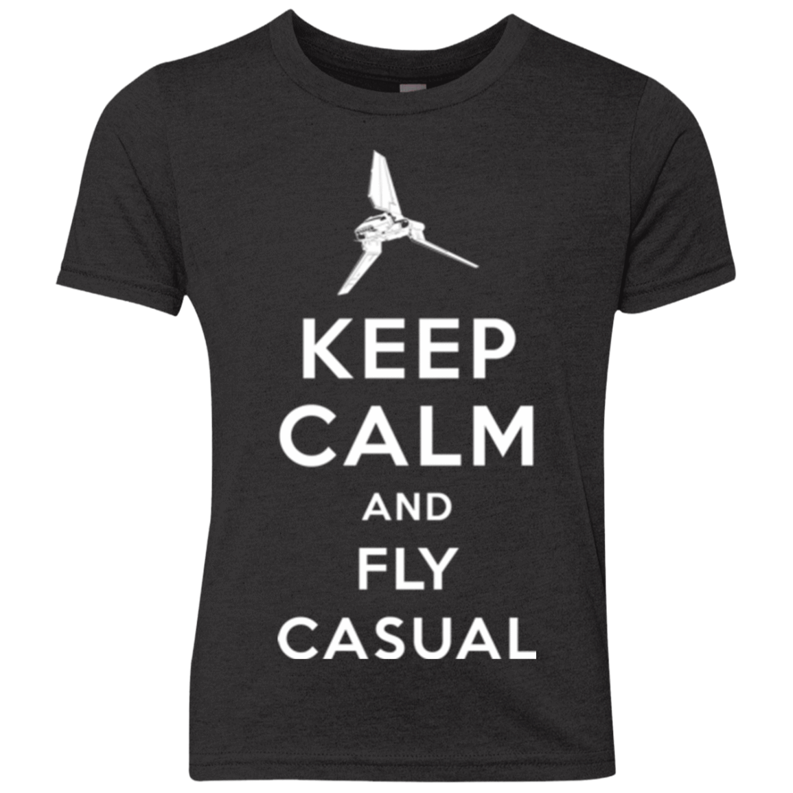 T-Shirts Vintage Black / YXS Keep Calm and Fly Casual Youth Triblend T-Shirt