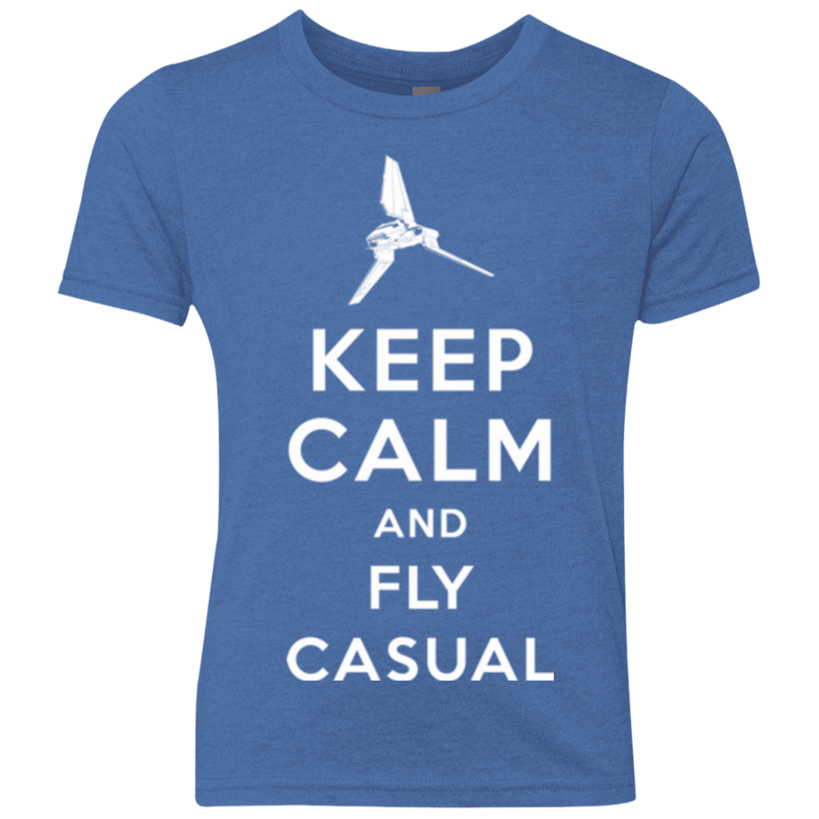 T-Shirts Vintage Royal / YXS Keep Calm and Fly Casual Youth Triblend T-Shirt