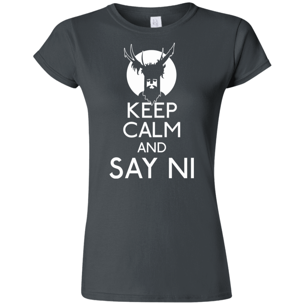 T-Shirts Charcoal / S Keep Calm and Say Ni Junior Slimmer-Fit T-Shirt