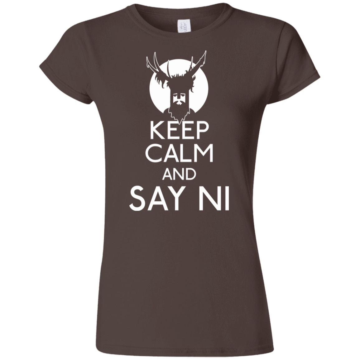 T-Shirts Dark Chocolate / S Keep Calm and Say Ni Junior Slimmer-Fit T-Shirt