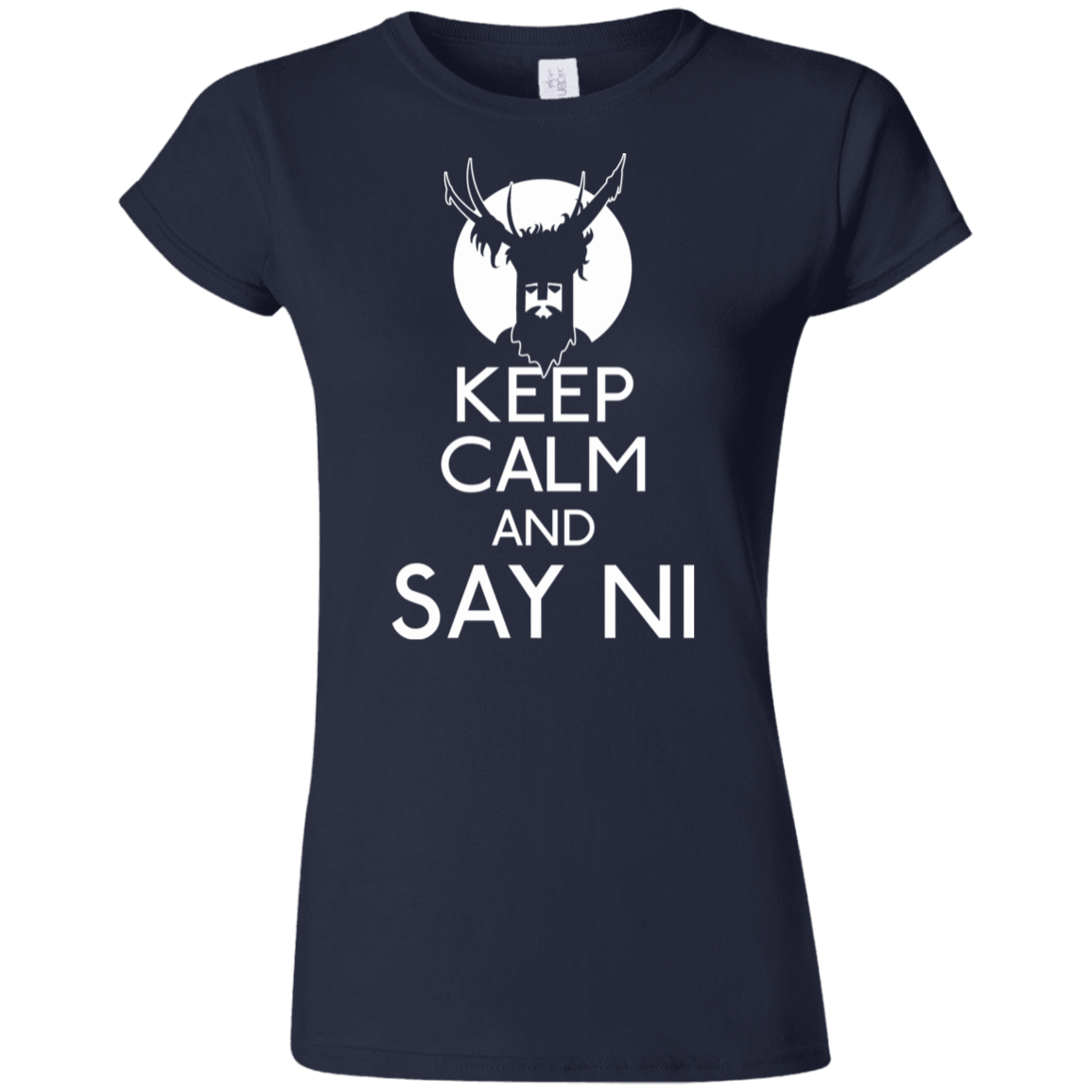 T-Shirts Navy / S Keep Calm and Say Ni Junior Slimmer-Fit T-Shirt